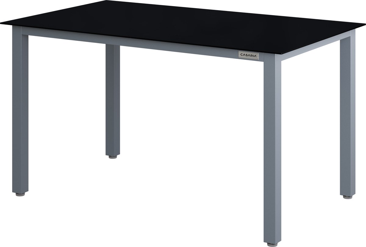 Stół Ogrodowy Aluminiowy Ogród Taras 6 Os 150x90x75 Srebrny