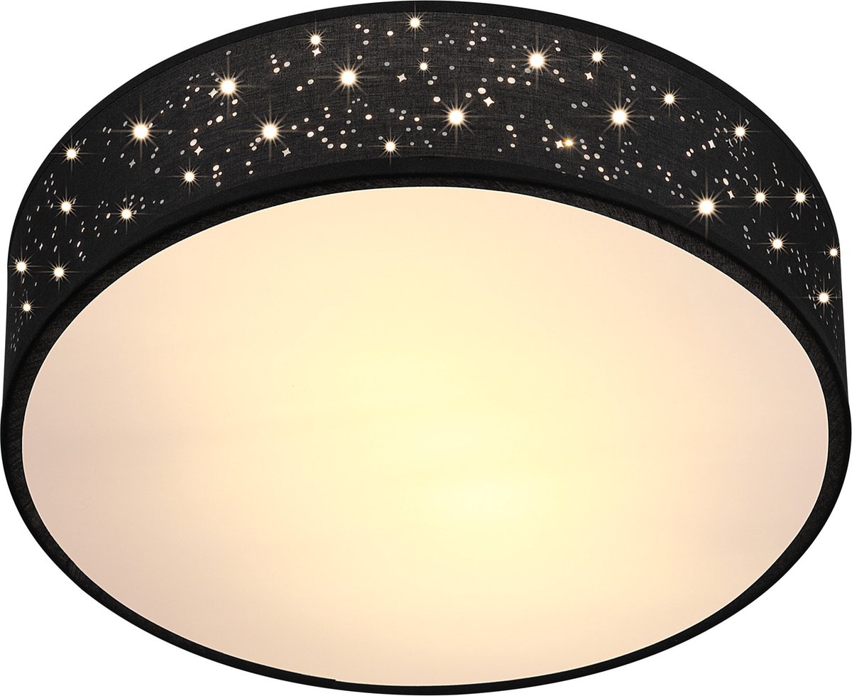 Lampa sufitowa Czarna Materiałowa Ø30 Gwieździste niebo