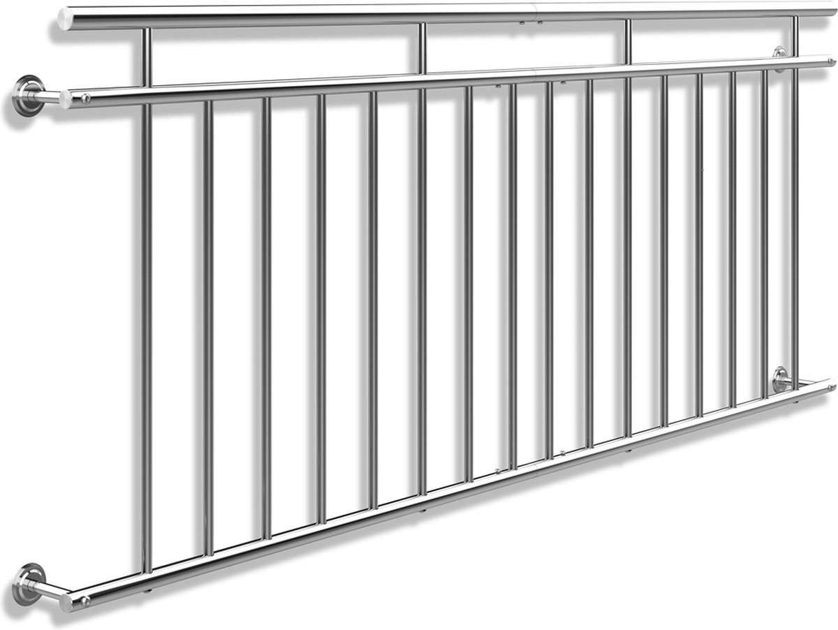 Balustrada francuska Balkonowa Stal Nierdzewna 90x184cm