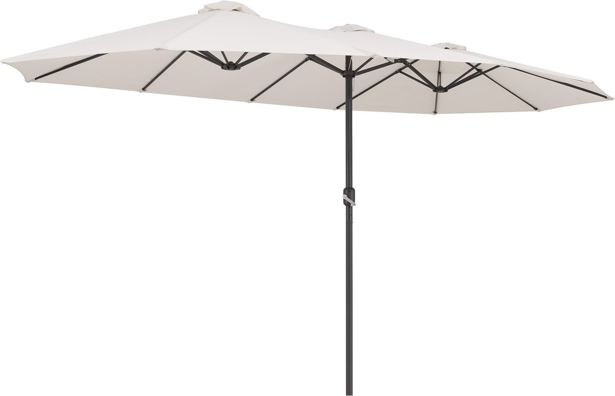 Parasol Ogrodowy Podwójny Kremowy Ochrona UV 50+