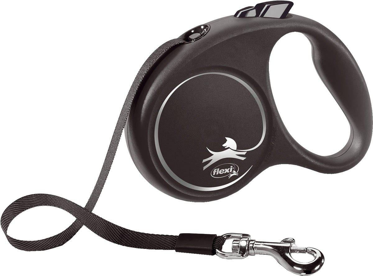 Hundeleine Flexi BLACK DESIGN 5 m Silberfarben S