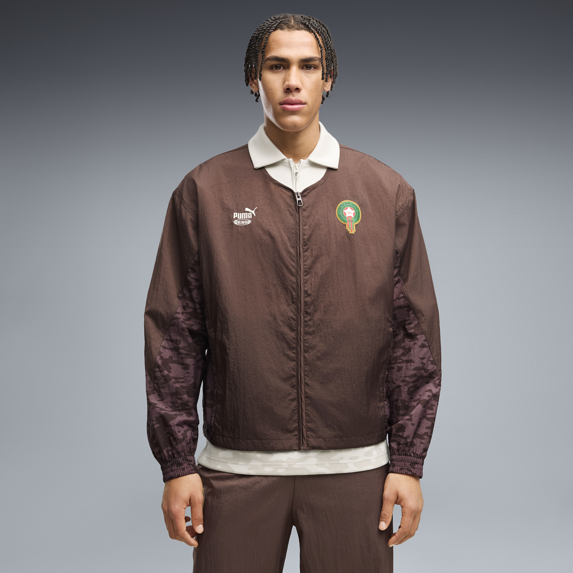 PUMA x MAROKKO x SALEHE BEMBURY KING Trainingsjacke Herren, Kleidung, Braun, M