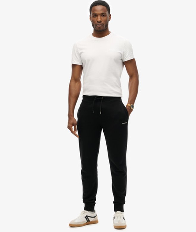 Superdry Herren Einfarbige Jogginghosen Schwarz - Größe: L