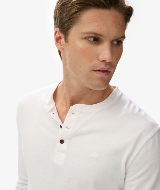 Superdry Herren Essentials Baumwollpullover White - Größe: L
