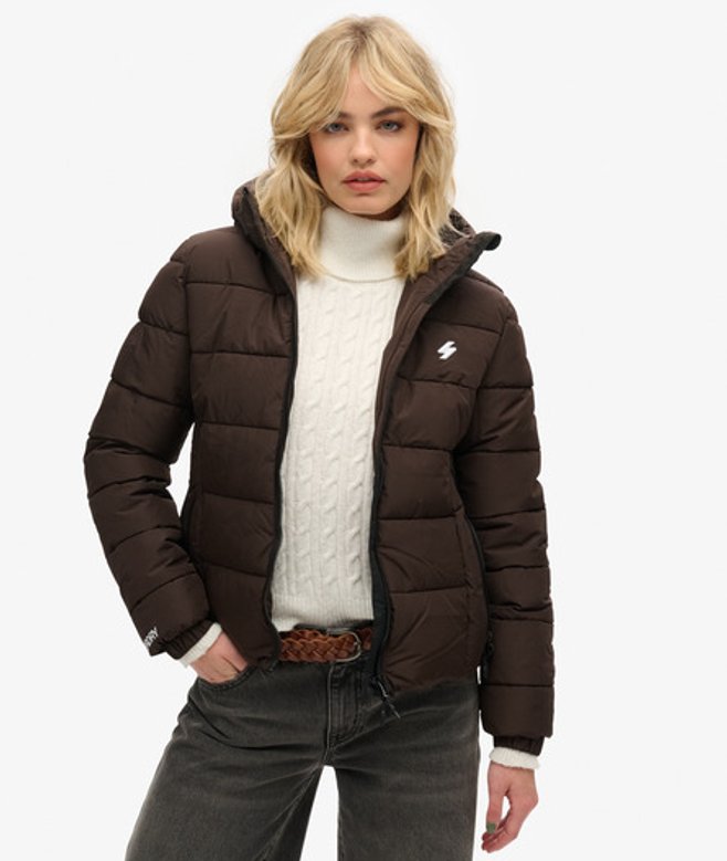 Superdry Herren Fuji Lite Kapuzenjacke Beige - Größe: S