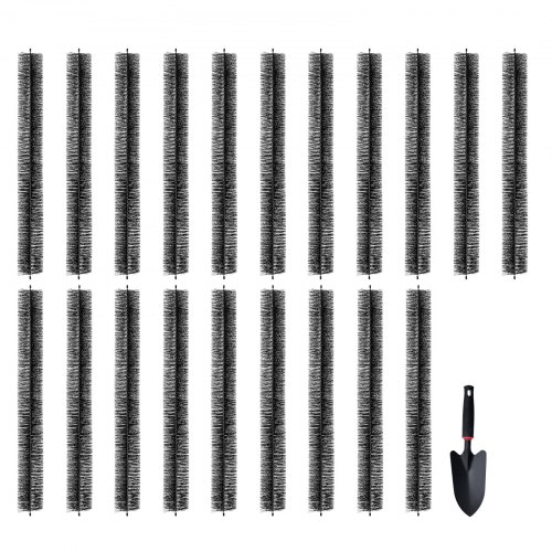 VEVOR Cepillo para Canalones 20 Piezas Longitud Total de 18,3 m Diámetro de 110 mm Protector de Hojas Cepillo de Limpieza para Canalones de 12,7 cm Elimina Fácilmente Hojas y Escombros del Techo