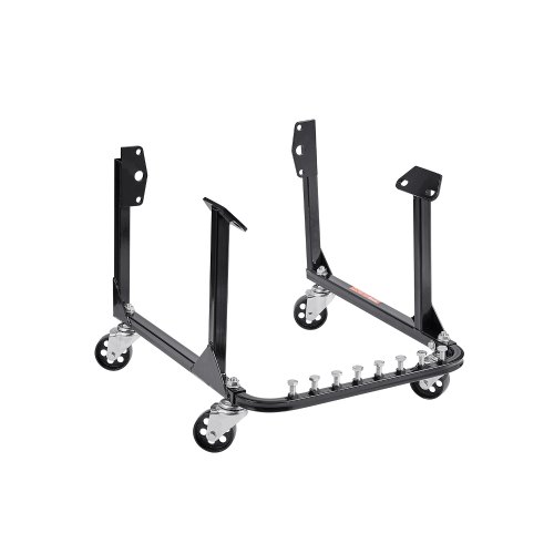 VEVOR Plataforma Elevadora Capacidad de Carga de 340 kg Soporte de Motor de Acero Resistente Forma U con 4 Ruedas Giratorias y 4 Posiciones de Gancho Apto para Motores BB-CHEVY y SB-CHEVY GEN-1
