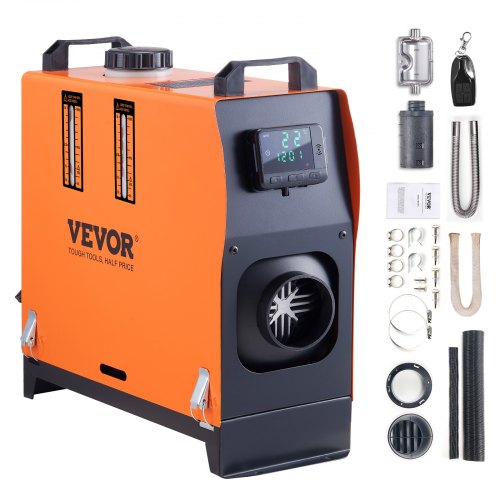 VEVOR Calentador de Aire Diesel 12V 5-8KW 0,16-0,62L/h Pantalla LCD Control Remoto