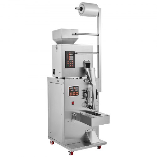 VEVOR Máquina automática de envasado de partículas, 1-100 g, Máquina envasadora de llenado de bolsitas de polvo multifunción, Llenado para semillas de té, granos, harina, frijoles, purpurina