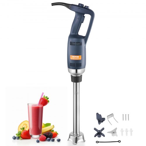VEVOR Batidora de Mano 350 W 406 mm Licuadora de Inmersión Comercial de Alta Resistencia Velocidad Variable Hoja de Acero Inoxidable Batidora Portátil Versátil para Sopa Batido Puré Comida para Bebés