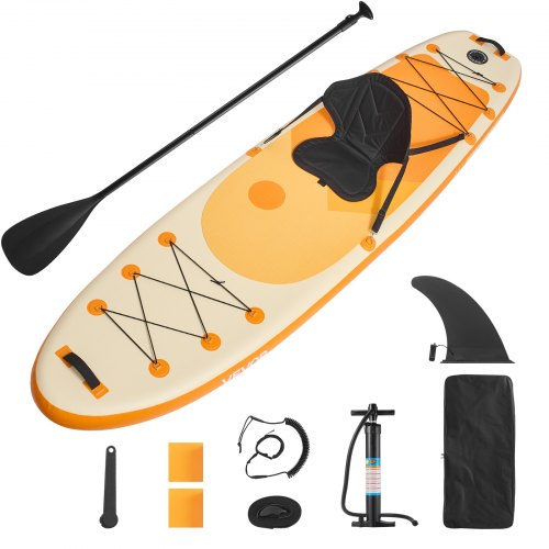 VEVOR Tabla de Paleta Surf Inflable con Asiento, Ultraligera, con Bomba, Remo, Aleta, Mochila, Correa de Tobillo, Conveniente, para Jóvenes y Adultos, 304,8 x 83,8 x 15,2 cm, Carga de 150 kg