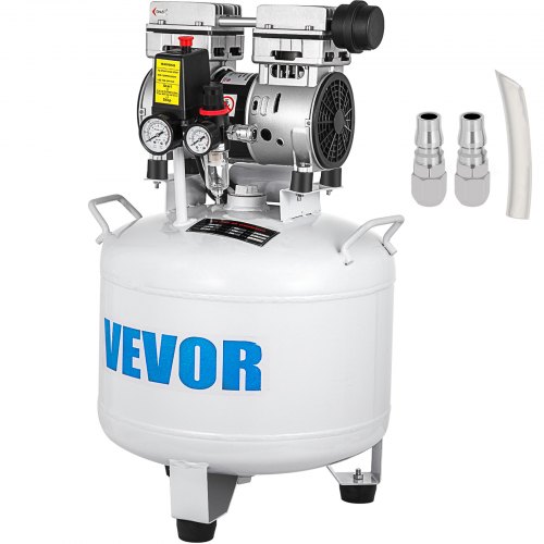 VEVOR Compresor Neumático Compresor Silencioso Compresor de Aire sin Aceite Silencioso de 40 Litros