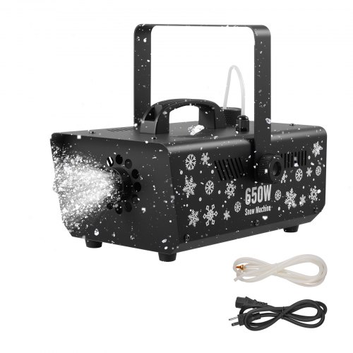 VEVOR Máquina de Nieve, Máquina Portátil de Copos de Nieve Colgante de 650 W con Asa Portátil para DJ, Fiestas Navideñas, Efectos de Escenario, Decoración de Bodas, para Exteriores e interiores