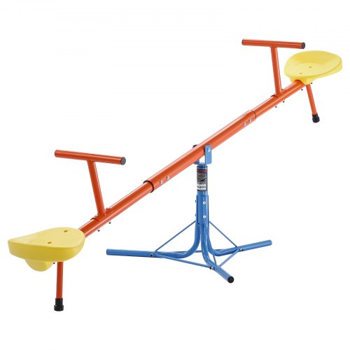VEVOR Balancín Infantil Capacidad de Carga de 45,4 kg por Asiento, Balancín Giratorio con Patas de Apoyo de 3 Puntas, Equipo de Juegos para Exteriores Giratorio de 360° para Niños Mayores de 3 Años
