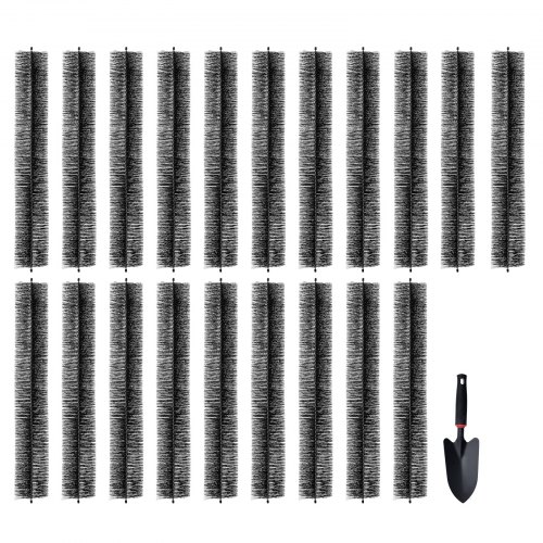 VEVOR Cepillo para Canalones 60 Piezas Longitud Total de 18,3 m Diámetro de 133,4 mm Protector de Hojas Cepillo de Limpieza para Canalones de 15,2 cm Elimina Fácilmente Hojas y Escombros del Techo