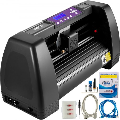 VEVOR Máquina Cortadora de Vinilo 375mm Impresoras de Vinilo Software Signmaster 16MB Plotter de Corte de Vinilo para Campo de la Publicidad, Decoración Variada, Artesanía, Fabricación de Etiqueta