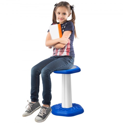 VEVOR Silla oscilante para niños, silla activa con cojín de esponja, taburete oscilante que mejora la concentración, la postura y la calma de los niños, ideal para escuelas y hogares, de 7 a 14 años, azul