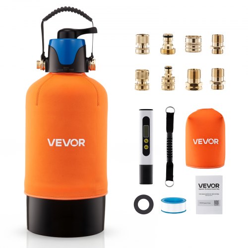 VEVOR Sistema de Agua Desionizada Resina DI de 10 L, Sistema de Lavado de Coche con Válvula de Derivación y Medidor de TDS, para Sistema de Lavado Impecable, para Autos, Casas Rodantes, Ventanas