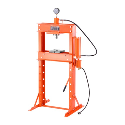 VEVOR Prensa Hidráulica de Taller, con Marco en H de 30 T con Placa de Prensa y Soporte Triangular, para Piso de Garaje Estable con Válvula de Alivio, para Doblar y Enderezar, 855 x 700 x 1750 mm