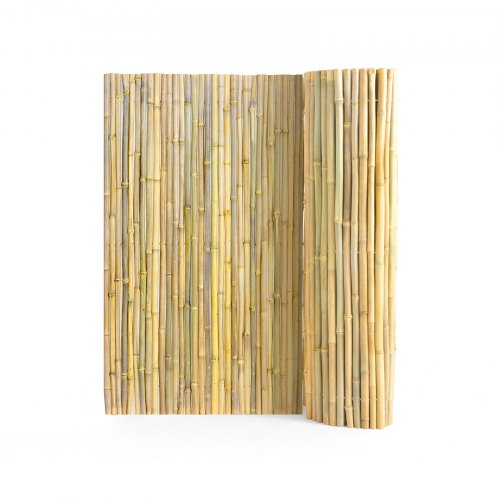 VEVOR Valla de Bambú Natural 2,4 x 1,2 m Pantalla de Privacidad Rollo Protector de Bambú Decorativo Pantalla de Privacidad para Jardín, Patio Trasero, Balcón, Terraza, Piscina, Terraza