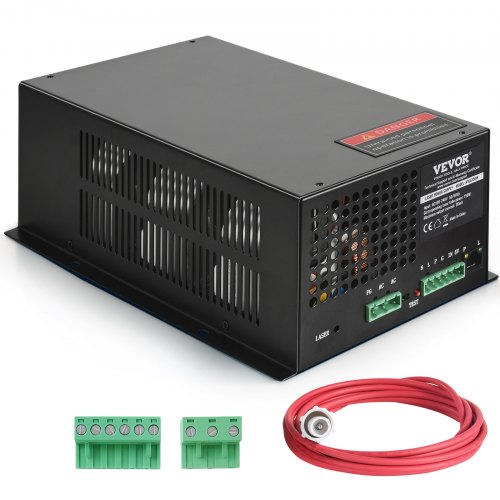VEVOR Fuente de Alimentación Láser de CO2 para Tubo Láser de 150 W, Protección de Corriente Constante y Circuito Abierto, Disipación Rápida del Calor, Compatible con Grabadores y Cortadores Láser