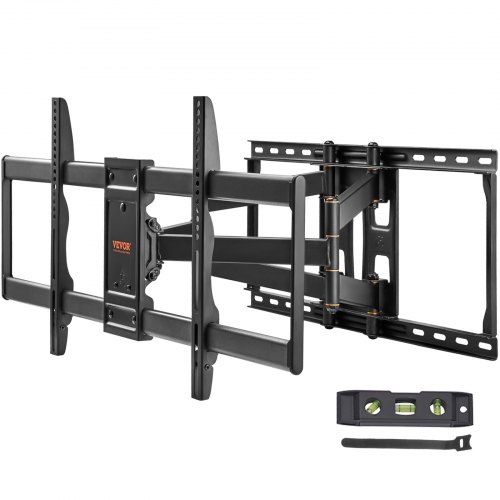 VEVOR Soporte de Pared para Televisores de Pantalla de 37"-90" Carga de 75 kg Soporte de Acero al Carbono Inclinable y Giratorio VESA Máximo 600x400 mm con 4 Brazos Articulados para Casa Oficina