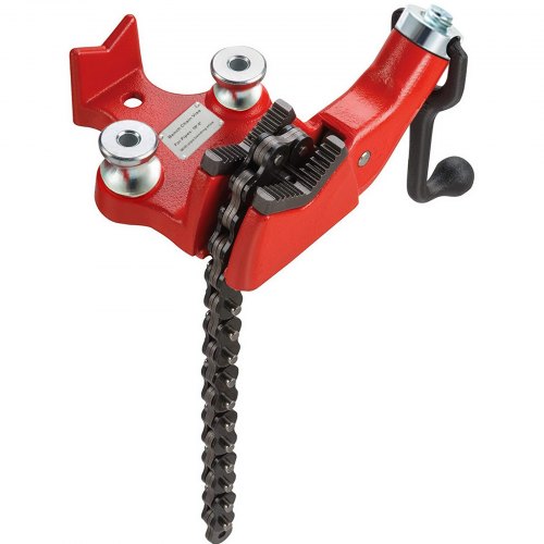 VEVOR Tornillo de banco de cadena, capacidad de tubería de 3,2 mm a 127 mm tornillo de banco de cadena de alta resistencia con manivela, mandíbula recubierta de neopreno, material de hierro fundido