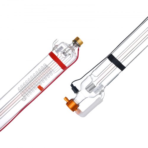 VEVOR 90 W Tubo Láser de CO2 de 1250 x 98 x 80 mm, Tubo Láser para Corte y Grabado de Vidrio de Borosilicato con Cabezal de Metal, Cables de 10000 h Preconectados para Máquina de Corte y Grabado Láser