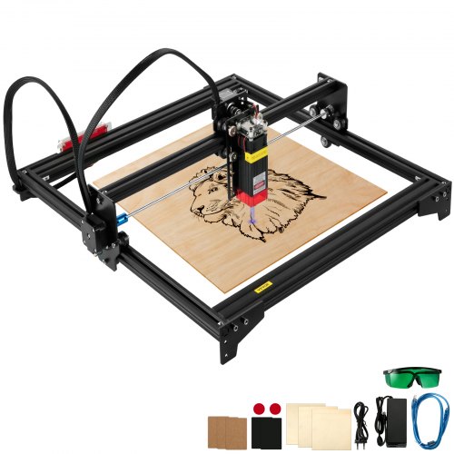 VEVOR Mini Grabador Láser 410 x 400 mm 5,5W Máquina de Grabado Lláser Compatible con Windows7/8/10/11, iOS/Android Máquina de Grabado CNC para Grabar Papel, Madera, Cuero, Tela, Plástico, Acrílico