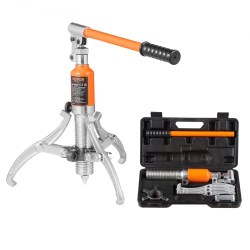 Extractor hidráulico de engranajes VEVOR, separador de tracción de rodamientos de rueda de capacidad máxima de 5 toneladas, extractor de 2 o 3 mandíbulas, vertical y horizontal, extractor hidráulico de mandíbula de 8 pulgadas con estuche para tirar de buj