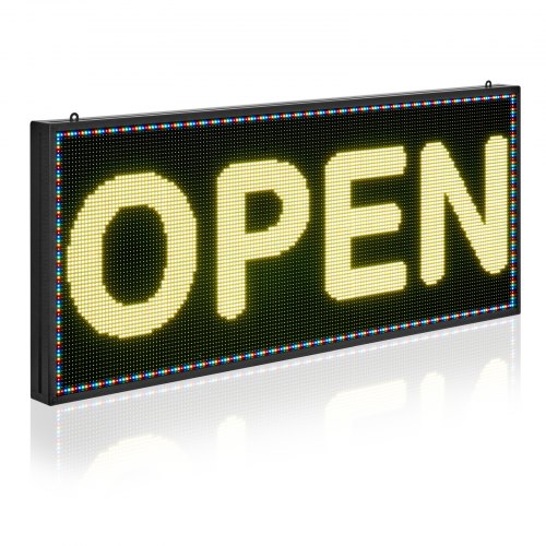 VEVOR Letrero LED Programable 99 x 41,2 cm Panel Digital Flexible Desplazable a Todo Color Tablero de Visualización con Patrón de Texto Personalizado Control de Aplicación Bluetooth para Publicidad