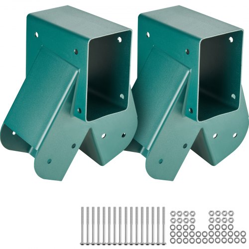 VEVOR Conector de Columpio 2 PCS Soporte Oscilante de Acero al Carbono Soporte Medio Poste de Viga de Madera Interior Exterior con Hardware de Montaje para Pies 10,2x10,2 cm, Viga 10,2x15,2 cm, Verde
