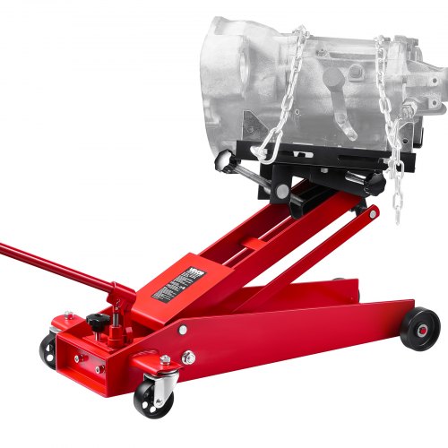 VEVOR Low Profile Floor Jack, 1000 lbs / 0.45 Ton Lifting Capacity Telescoping Transmission Floor Jack, 16-64 cm Lifting Height, 360° Swivel Front wheels, Heavy-Duty Lift Hoist for Garage, Repair Shop