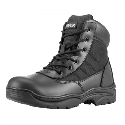 VEVOR Men's Military Tactical Boots, 152.4 mm Combat Hiking Work Boots, Lightweight & Breathable & Sturdy Mens Motorcycle Interceptor Trooper Boot, for Outdoor Security Mountaineering, UK Size 8.5