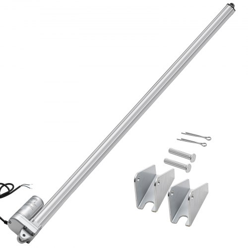 VEVOR 12V Linear Actuator, 1016mm Stroke IP65 Waterproof Linear Actuator, 3000N 5mm/s Motion Actuators with Mounting Bracket for Solar Trackers, Industrial Machinery, Door Opener