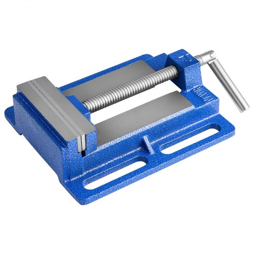 VEVOR Drill Press Vise, 6 Inch Jaw Width, Portable Bench Vise, Slotted Base for Easy Installation, Durable Cast Iron Construction, Workbench Vice, for Woodworking, Metalworking, Drilling, and Cutting