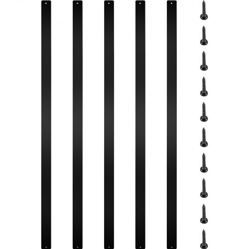VEVOR Deck Balusters, 16 Pack Metal Deck Spindles, 29.5\"x1\" Staircase Baluster with Screws, Aluminum Alloy Deck Railing for Wood and Composite Deck, Stylish Baluster for Outdoor Stair Deck Porch