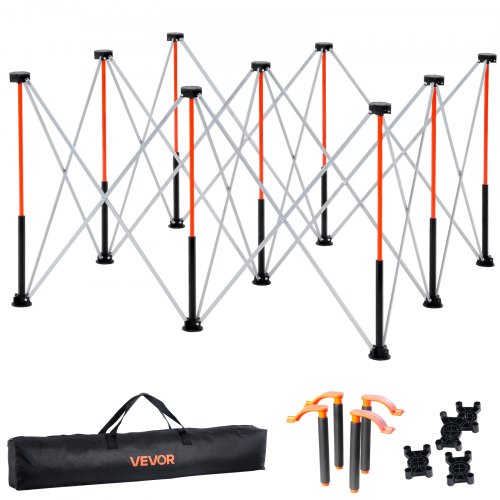 VEVOR Portable Folding Workstand, 1264 x 1264 mm Collapsible Workbench, 1589 kg Weight Capacity, No Assembly Foldable Work Stand with Storage Bag, Table Top NOT Included, for Garage Workshop Outdoor