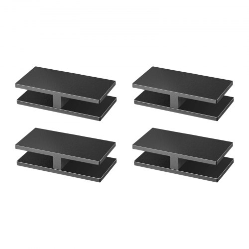 VEVOR Glass Clamp, 4 PCS Rectangle Glass Railing Bracket for 0.31 "-0.47 " Tempered Glass, 304 Stainless Steel Glass Mounting Clamp, 0.2” Thick Glass Shelf Bracket for Balcony, Garden, Pool, Stair