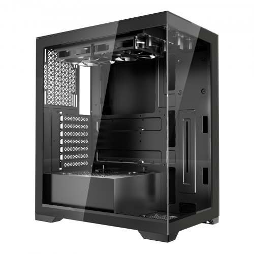 VEVOR PC Gaming Case, Mid-Tower, Computer Case with High-Airflow Tempered Glass Panel, Dust Filter, 2 x 120 mm Fans, Cable Management, for GPU up to 360 mm in Length, Compatible with ATX/M-ATX/ITX