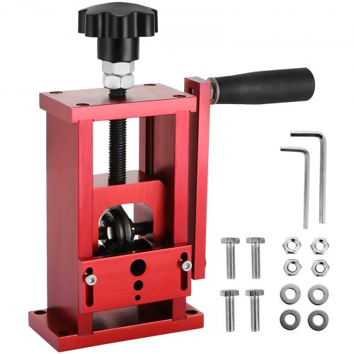 VEVOR 1.5-20mm Copper Wire Stripping Machine 1 blade Cable Stripper Scrap Metal Recycle Wire Stripping Tool Manual & Semi-automatic Red