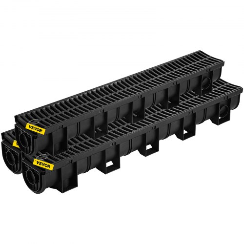 VEVOR Drainage Trench Driveway Channel Drain Kit Plastic Grate-5.8