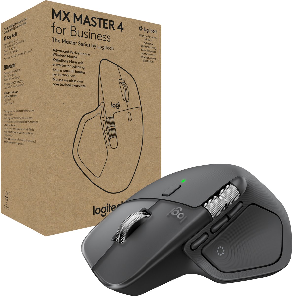 Logitech Logitech MX Master 4 for Business kabellose Maus, graphit