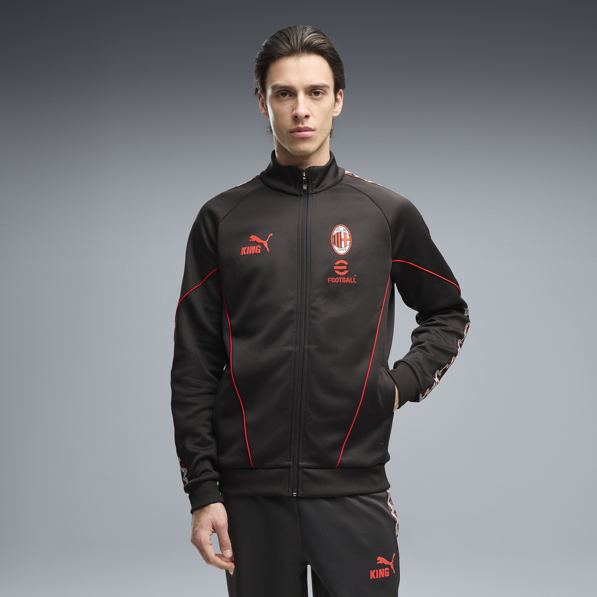 PUMA AC Milan KING Anthem Jacke Herren, Accessoires, Grau, XXL