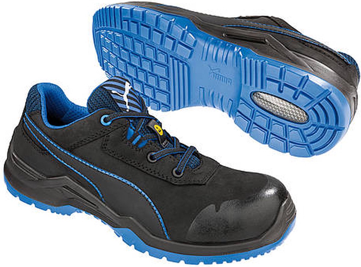 Puma Safety Halbschuh 644220, ESD, S3, Gr. 47, schwarz/blau