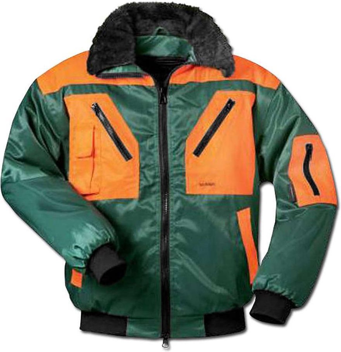 Feldtmann Pilotenjacke Rotdorn, Gr. M, grün/orange