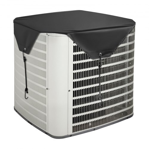 VEVOR Luftkonditioneringsskydd för utomhusenheter, 710 x 710 mm Central AC-skydd för luftkonditioneringsenhet, Top Universal Mesh Defender Regntät Enkel installation för utomhusbruk Utomhus Alla årstider, Svart