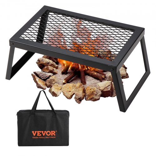 VEVOR Hopfällbar lägereldsgrill Bärbar campingeldstad Stål Utomhus BBQ Picknick