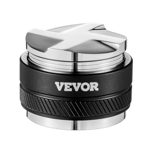 VEVOR Kaffefördelare 53 mm, 2-i-1 justerbar espressofördelare med fläktformad bas, Kaffefördelare 304 rostfritt stål med lätt demonterbar design
