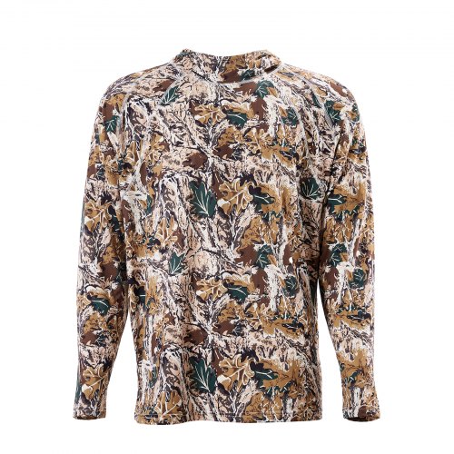 VEVOR Camo Hoodie, Mellanstorlek, Herrtröja med huva, Fukttransporterande och Andningsbar, Snabbtorkande, Vandringskjorta med Fiske och Huva, Långärmade Jaktskjortor för Vår- och Sommararbete Utomhus